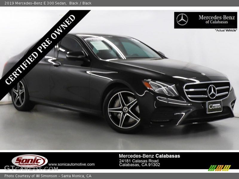 Black / Black 2019 Mercedes-Benz E 300 Sedan