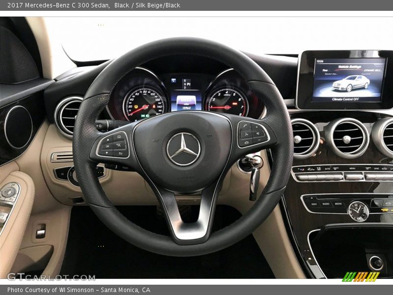 Black / Silk Beige/Black 2017 Mercedes-Benz C 300 Sedan
