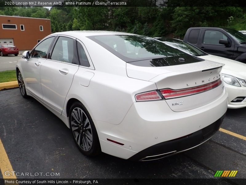 White Platinum / Ebony/Terracotta 2020 Lincoln MKZ Reserve AWD