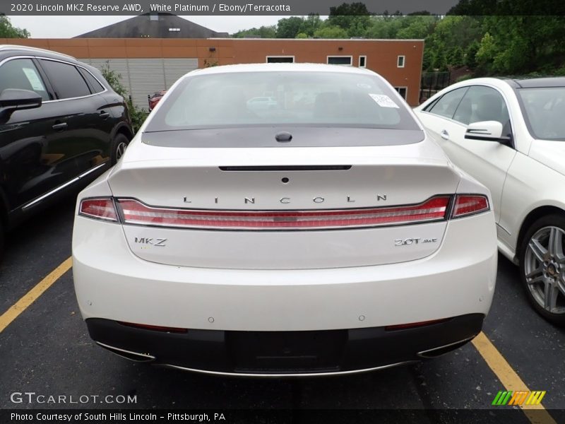 White Platinum / Ebony/Terracotta 2020 Lincoln MKZ Reserve AWD