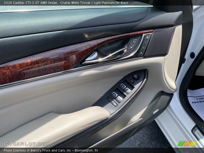 Crystal White Tricoat / Light Platinum/Jet Black 2016 Cadillac CTS 2.0T AWD Sedan