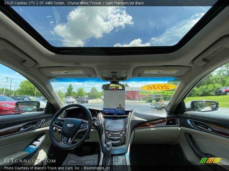 Crystal White Tricoat / Light Platinum/Jet Black 2016 Cadillac CTS 2.0T AWD Sedan