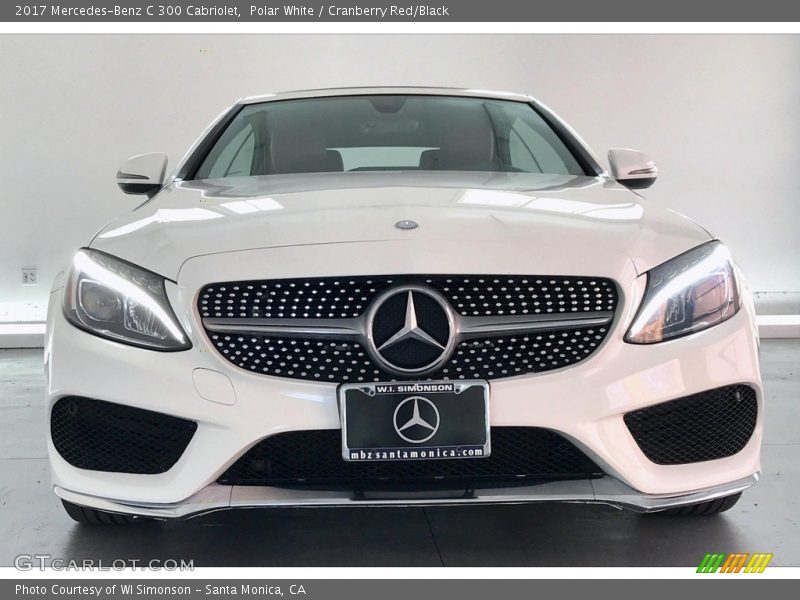 Polar White / Cranberry Red/Black 2017 Mercedes-Benz C 300 Cabriolet