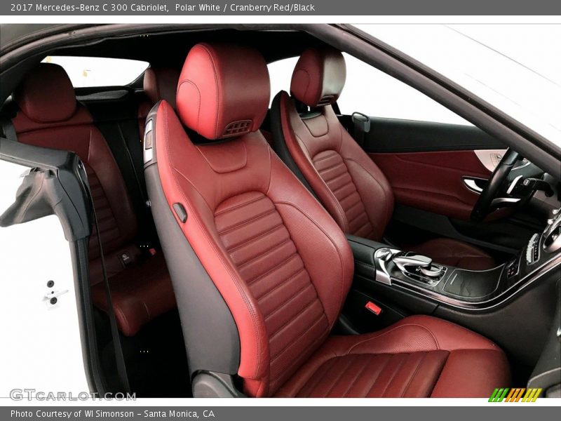 Polar White / Cranberry Red/Black 2017 Mercedes-Benz C 300 Cabriolet