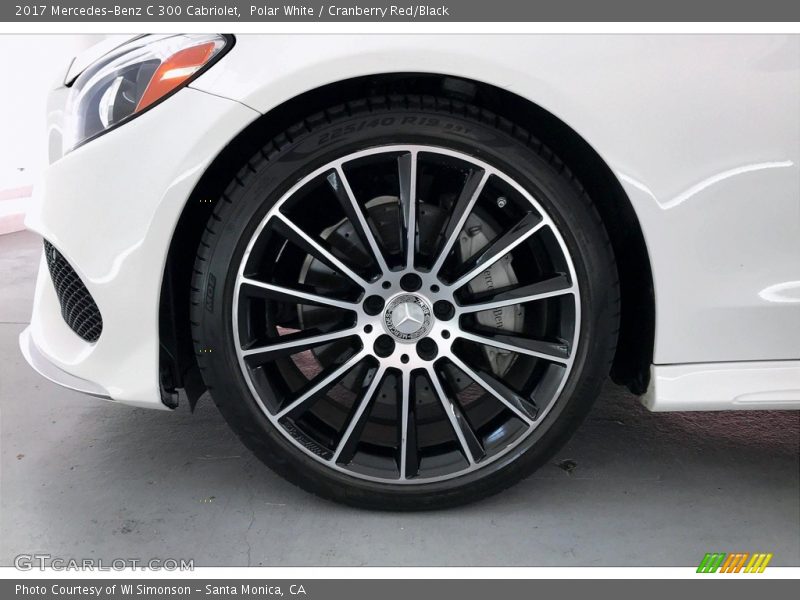 Polar White / Cranberry Red/Black 2017 Mercedes-Benz C 300 Cabriolet