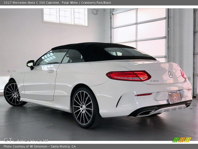 Polar White / Cranberry Red/Black 2017 Mercedes-Benz C 300 Cabriolet