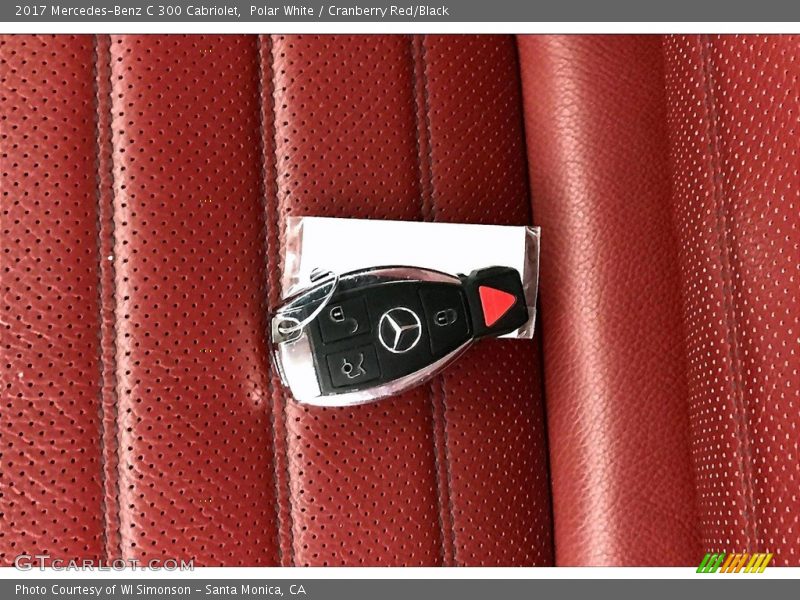 Polar White / Cranberry Red/Black 2017 Mercedes-Benz C 300 Cabriolet