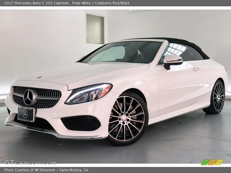 Polar White / Cranberry Red/Black 2017 Mercedes-Benz C 300 Cabriolet