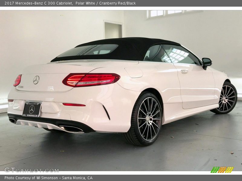 Polar White / Cranberry Red/Black 2017 Mercedes-Benz C 300 Cabriolet