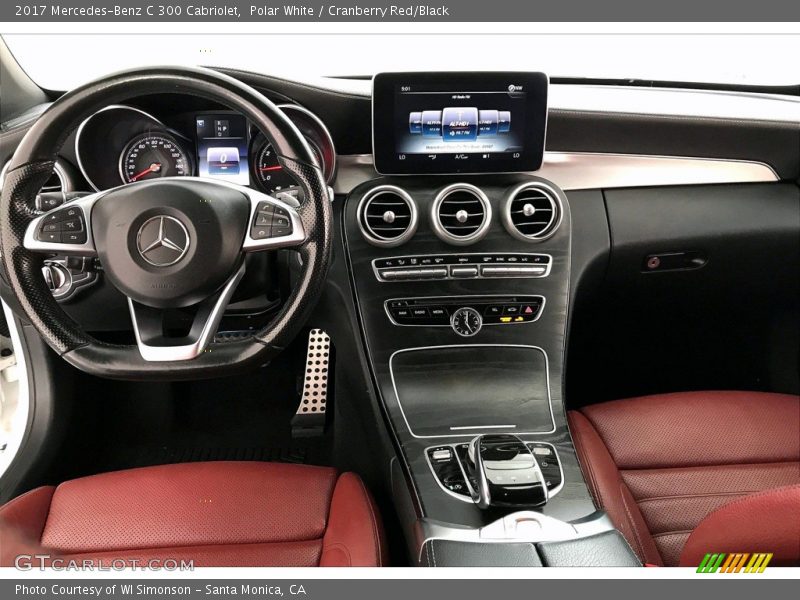 Polar White / Cranberry Red/Black 2017 Mercedes-Benz C 300 Cabriolet
