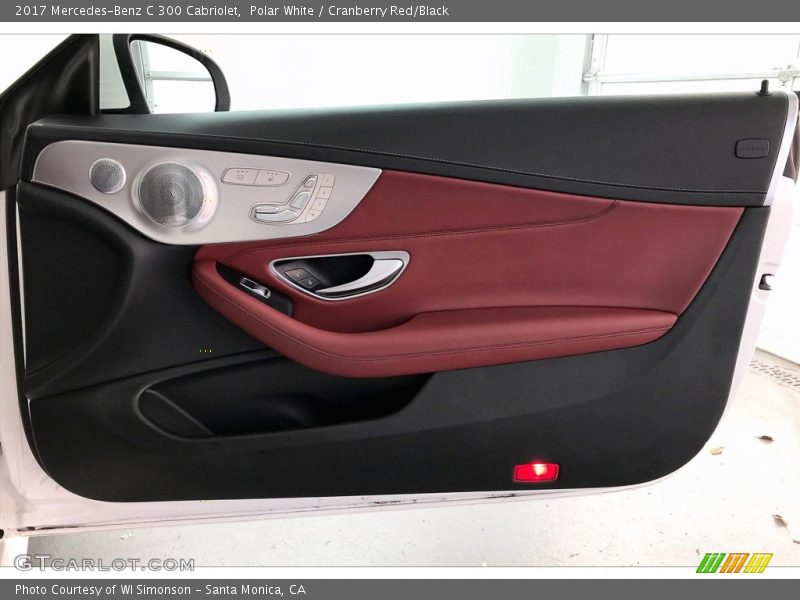 Polar White / Cranberry Red/Black 2017 Mercedes-Benz C 300 Cabriolet