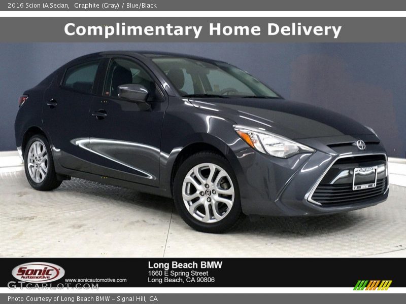 Graphite (Gray) / Blue/Black 2016 Scion iA Sedan