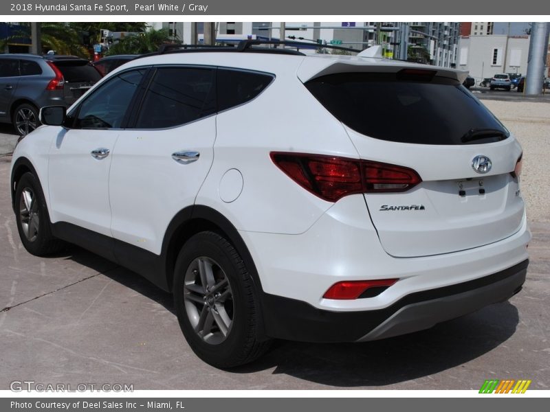 Pearl White / Gray 2018 Hyundai Santa Fe Sport