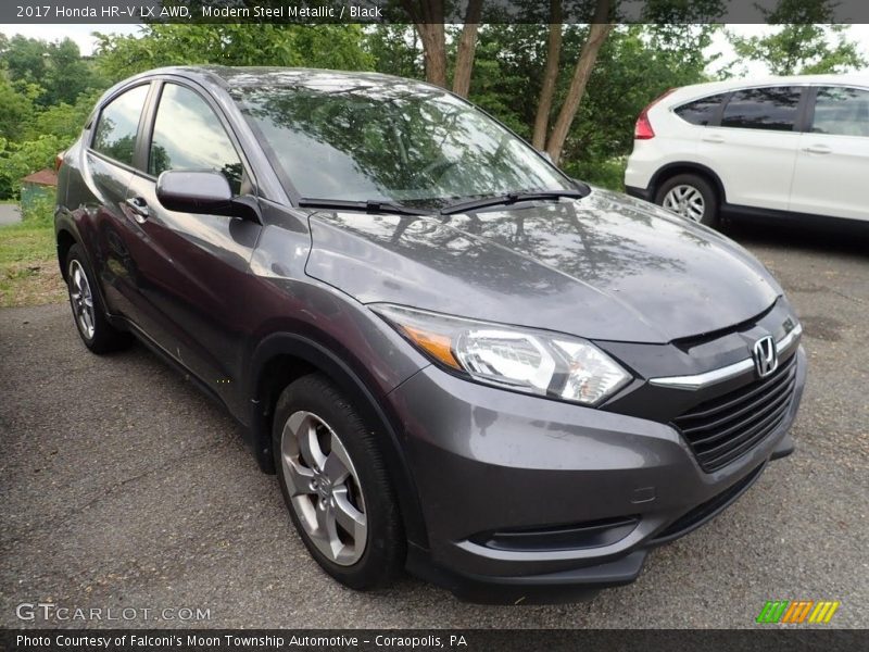 Modern Steel Metallic / Black 2017 Honda HR-V LX AWD