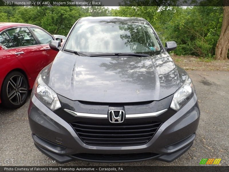Modern Steel Metallic / Black 2017 Honda HR-V LX AWD