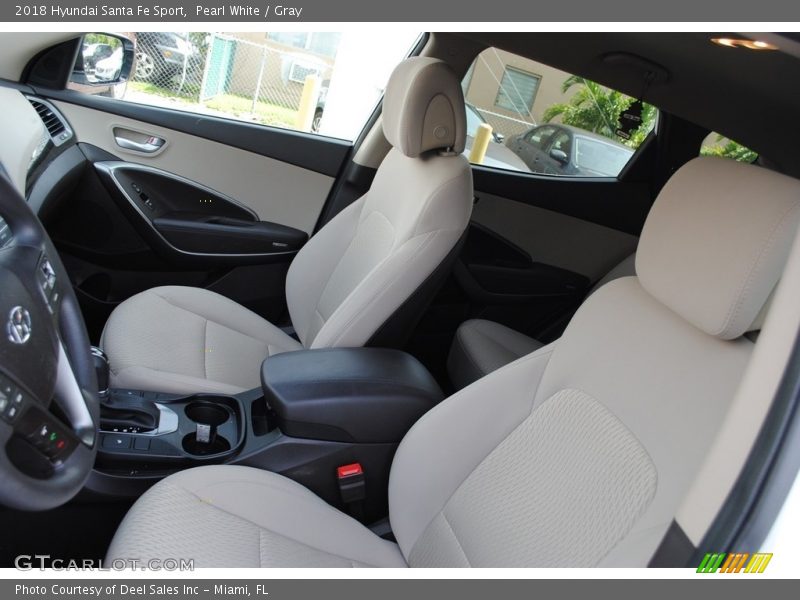 Pearl White / Gray 2018 Hyundai Santa Fe Sport