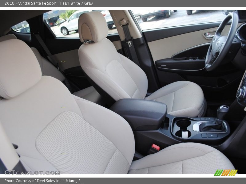 Pearl White / Gray 2018 Hyundai Santa Fe Sport