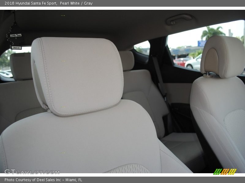 Pearl White / Gray 2018 Hyundai Santa Fe Sport