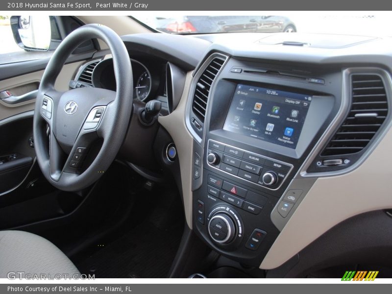 Pearl White / Gray 2018 Hyundai Santa Fe Sport