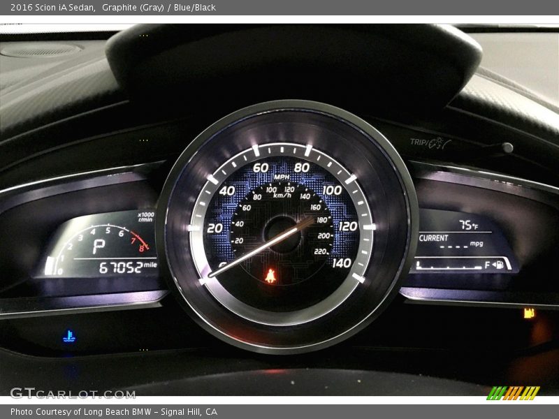Graphite (Gray) / Blue/Black 2016 Scion iA Sedan