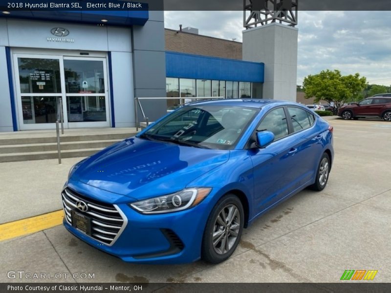 Electric Blue / Black 2018 Hyundai Elantra SEL