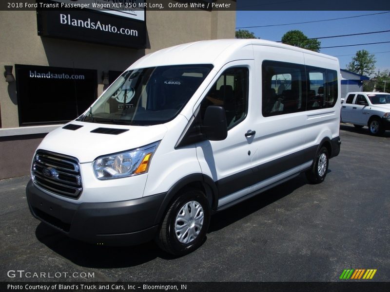 Oxford White / Pewter 2018 Ford Transit Passenger Wagon XLT 350 MR Long