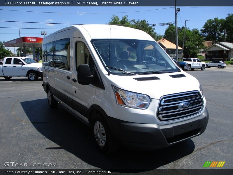 Oxford White / Pewter 2018 Ford Transit Passenger Wagon XLT 350 MR Long