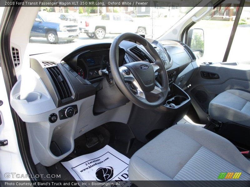 Oxford White / Pewter 2018 Ford Transit Passenger Wagon XLT 350 MR Long