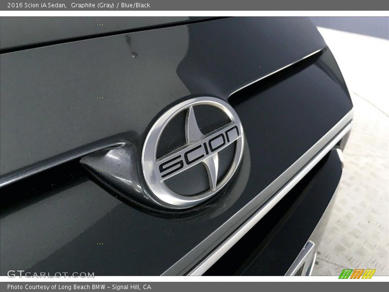 Graphite (Gray) / Blue/Black 2016 Scion iA Sedan