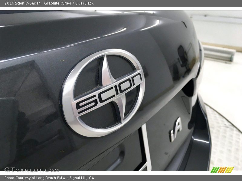Graphite (Gray) / Blue/Black 2016 Scion iA Sedan