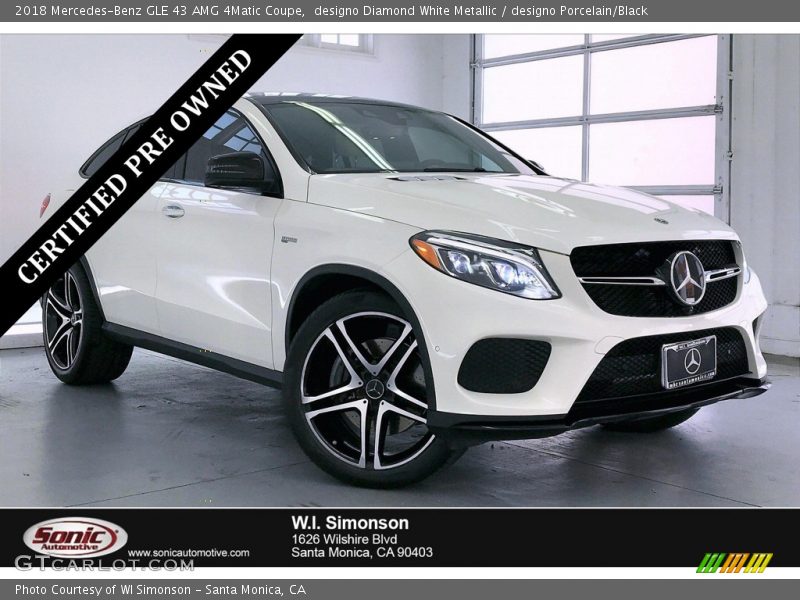 designo Diamond White Metallic / designo Porcelain/Black 2018 Mercedes-Benz GLE 43 AMG 4Matic Coupe