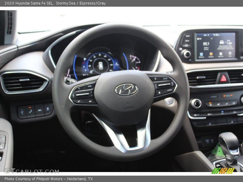 Stormy Sea / Espresso/Gray 2020 Hyundai Santa Fe SEL