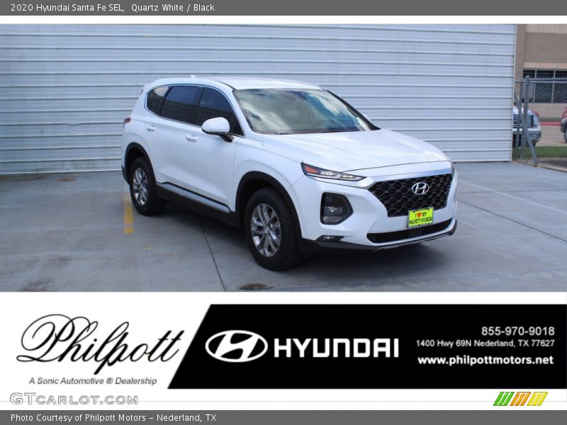 Quartz White / Black 2020 Hyundai Santa Fe SEL