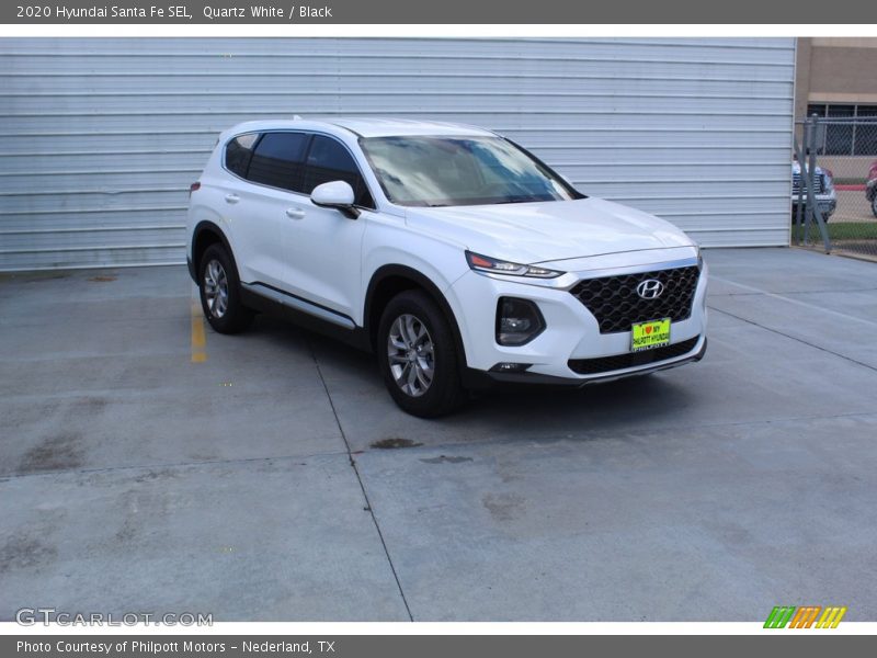 Quartz White / Black 2020 Hyundai Santa Fe SEL