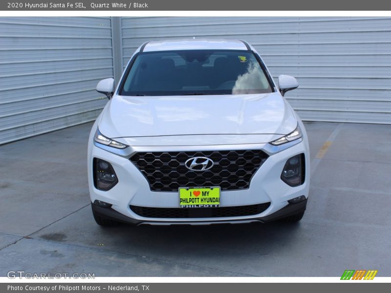 Quartz White / Black 2020 Hyundai Santa Fe SEL