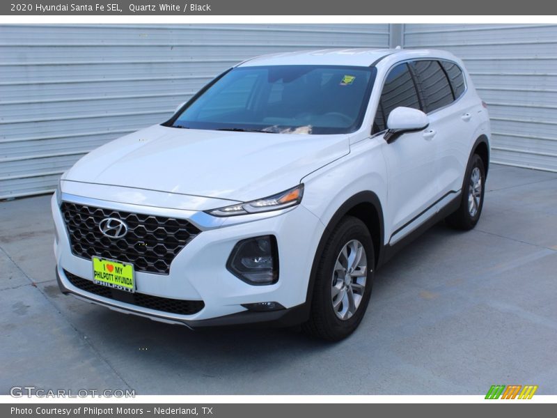 Quartz White / Black 2020 Hyundai Santa Fe SEL