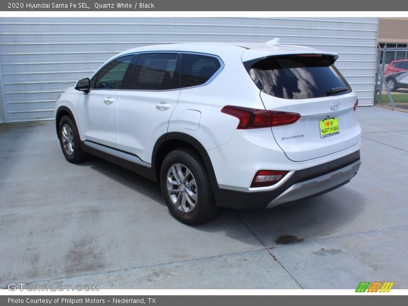 Quartz White / Black 2020 Hyundai Santa Fe SEL