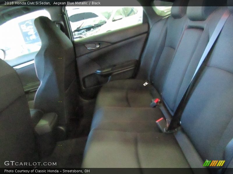 Aegean Blue Metallic / Black 2018 Honda Civic Si Sedan