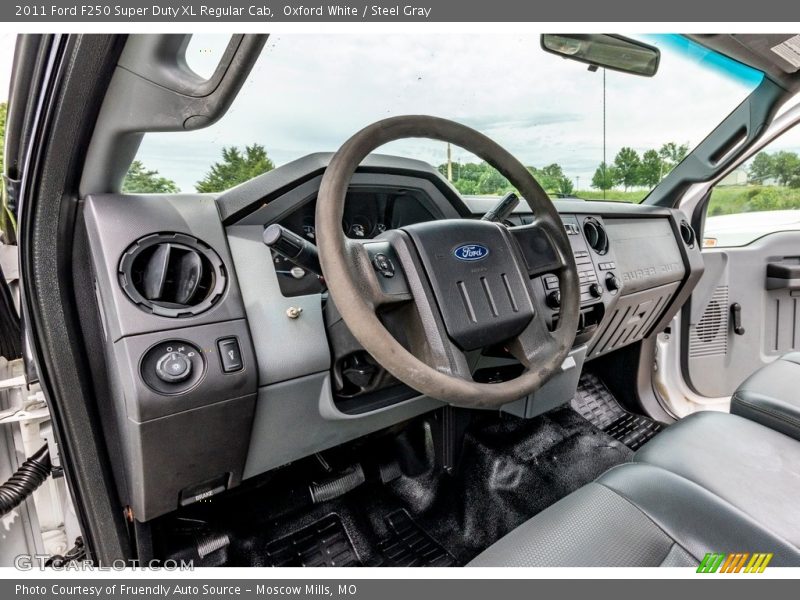 Oxford White / Steel Gray 2011 Ford F250 Super Duty XL Regular Cab