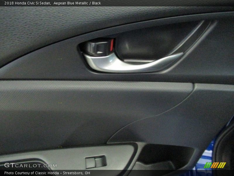 Aegean Blue Metallic / Black 2018 Honda Civic Si Sedan