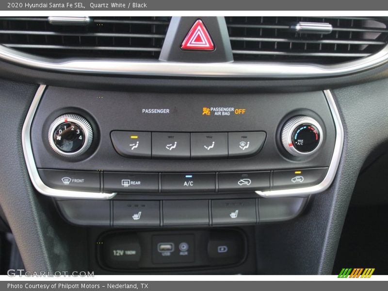 Quartz White / Black 2020 Hyundai Santa Fe SEL
