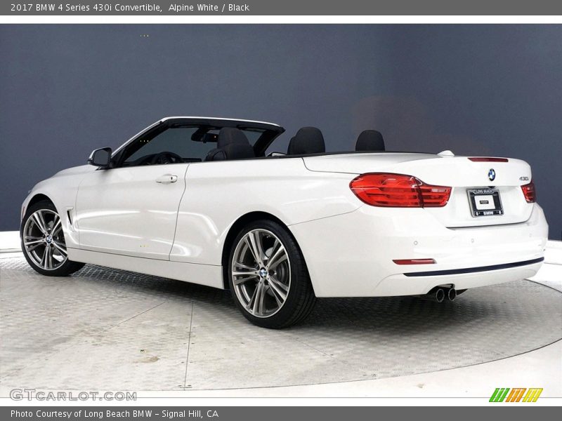 Alpine White / Black 2017 BMW 4 Series 430i Convertible