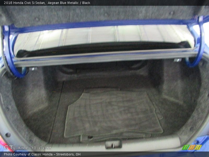 Aegean Blue Metallic / Black 2018 Honda Civic Si Sedan