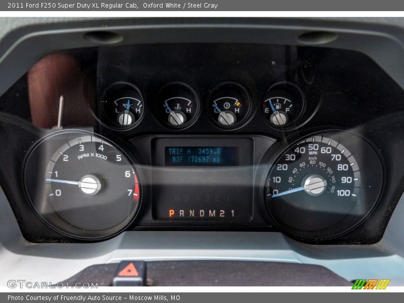 Oxford White / Steel Gray 2011 Ford F250 Super Duty XL Regular Cab