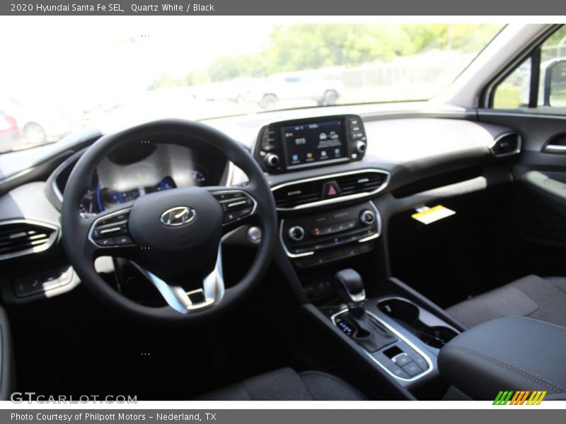 Quartz White / Black 2020 Hyundai Santa Fe SEL