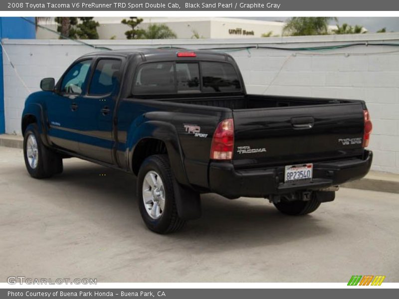 Black Sand Pearl / Graphite Gray 2008 Toyota Tacoma V6 PreRunner TRD Sport Double Cab