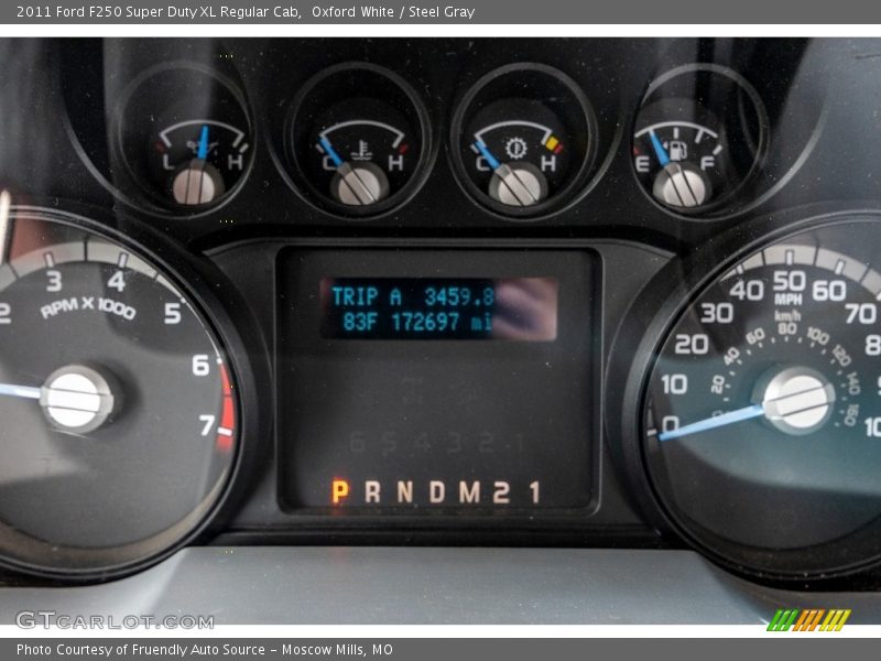 Oxford White / Steel Gray 2011 Ford F250 Super Duty XL Regular Cab