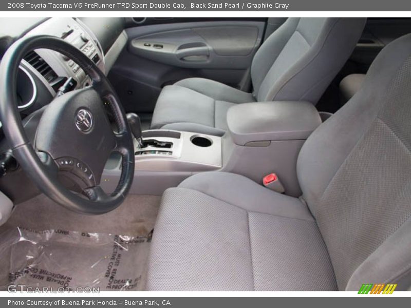 Black Sand Pearl / Graphite Gray 2008 Toyota Tacoma V6 PreRunner TRD Sport Double Cab