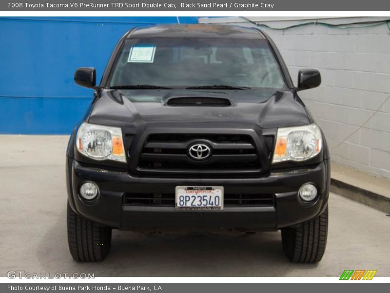 Black Sand Pearl / Graphite Gray 2008 Toyota Tacoma V6 PreRunner TRD Sport Double Cab