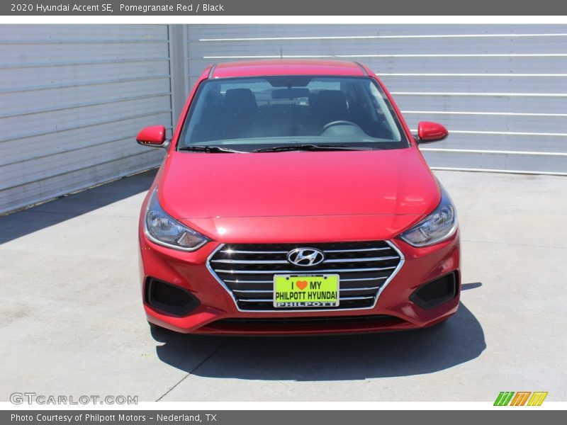 Pomegranate Red / Black 2020 Hyundai Accent SE
